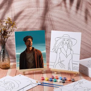 Kit <span class=keywords><strong>de</strong></span> <span class=keywords><strong>Peinture</strong></span> DIY Panwenbo sur Toile Pré-imprimée 8 x 10 Pouces pour Adultes – Toile Pré-dessinée « Afro Queen » pour <span class=keywords><strong>Peinture</strong></span> - Product Image 2