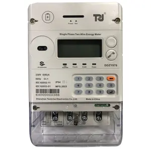 Togo compteur Plug and Play Module Replaceable Battery PLC Communication Kwh Prepaid Meter Single Phase Energy Meter smart meter