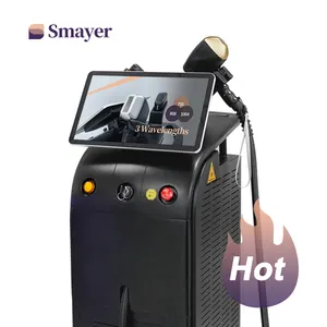 808nm une/Double poignée 1200W 1800W diode laser épilation machine glace titane pour salon