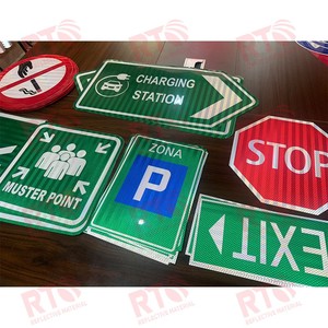 علامة تحذير عاكسة لسلامة المرور من الألومنيوم مقاوم للماء مع انعكاس عالي حسب الطلب - Product Image 5