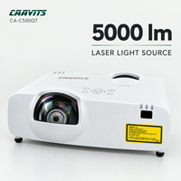 Projecteur laser CAAVITS UST 4K 0.44 5000 lumens, projecteur vidéo laser 4K 3LCD à ultra courte focale pour projecteurs d'affichage numérique