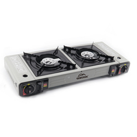 Réchaud à gaz portable à double brûleur pour le camping |   Réchaud portable au butane GEMTREK et cuisinière au GPL pour l'extérieur et la maison