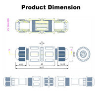 Connecteur de câble étanche en Nylon M20 IP68 2 3 4 5 6 broches adaptateur de Terminal vis connecteur de fil fixe pour lumière LED