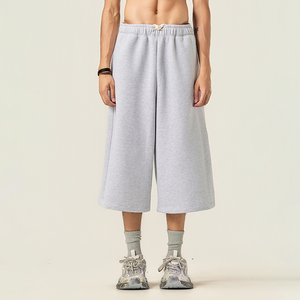 Unisex 350G dei pesi massimi di alta qualità con cintura elastica Casual a gamba larga in pile <span class=keywords><strong>pantaloni</strong></span> della <span class=keywords><strong>tuta</strong></span> <span class=keywords><strong>Capri</strong></span> <span class=keywords><strong>pantaloni</strong></span> della <span class=keywords><strong>tuta</strong></span> larghi - Product Image 5