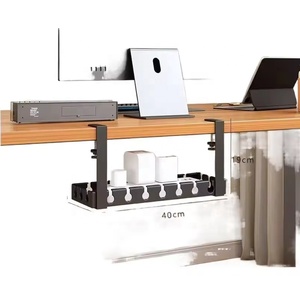 Bandeja Organizadora de Cables Debajo del Escritorio, Extensible, de Acero, para Ocultar Cables, Portacables, Gestión de Cables - Product Image 5