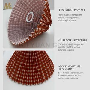 Abat-jour minimaliste moderne en feuille de PVC, couverture de lampe de table, <span class=keywords><strong>tissu</strong></span> <span class=keywords><strong>origami</strong></span> plissé, design à carreaux pour chambre à coucher, intérieur - Product Image 5