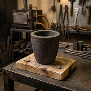 Creuset de fonderie en argile graphite pour la fusion de l'argent, la coulée de métaux précieux, la fabrication de bijoux et l'utilisation en atelier d'orfèvrerie | GS405H - Product Image 2
