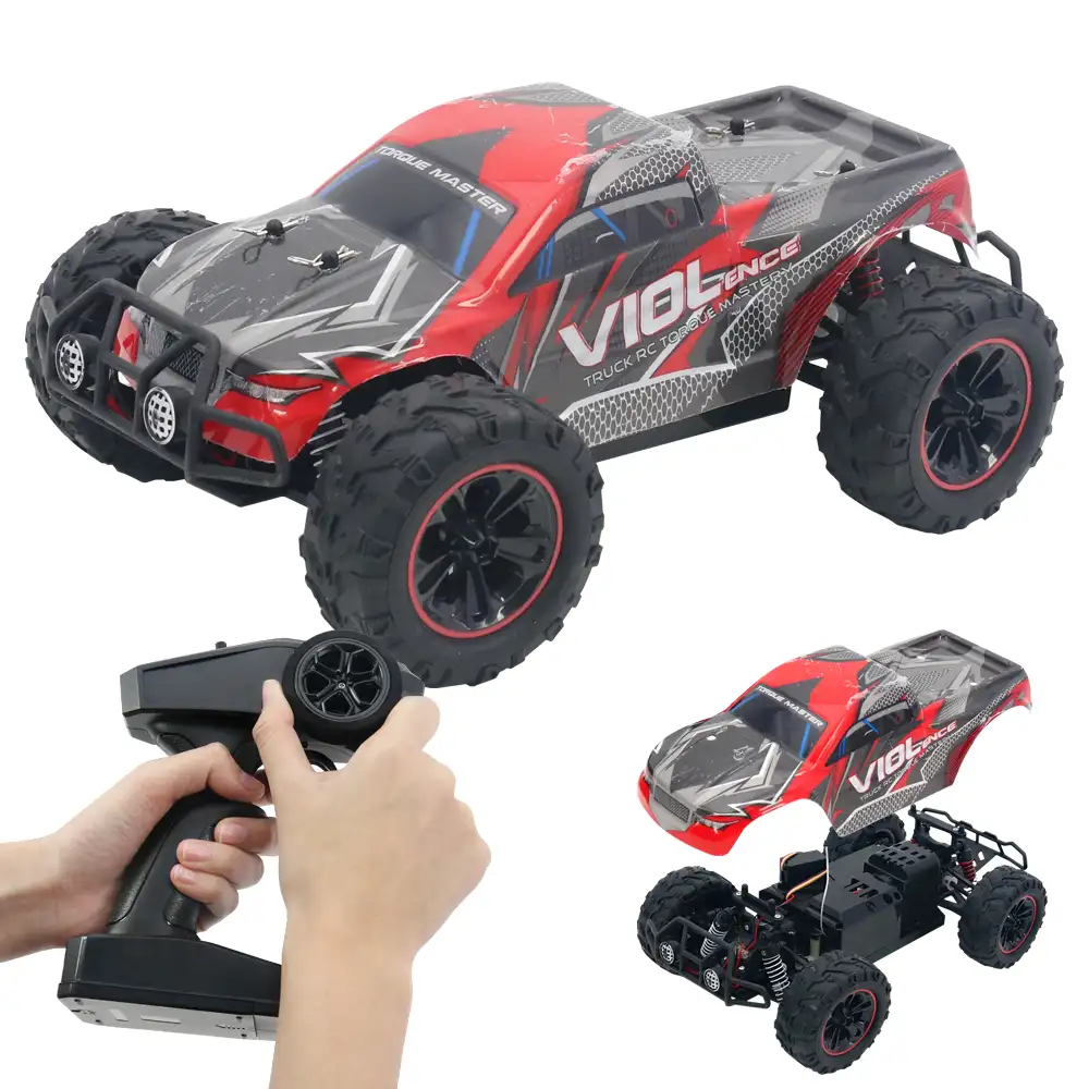 Qilong-coche de carreras todoterreno teledirigido para adultos, vehículo de juguete con Control remoto de alta velocidad, 4x4