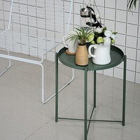 Table d'appoint minimaliste en métal, vente en gros directe d'usine, structure en fer, table basse multifonction pliable, mobilier de salon