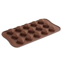 MUYULINS Fabrik Bestseller 15-Loch LFGB Platin Lebensmittelechte Antihaft 3D DIY Benutzerdefinierte Silikon-Muschelförmige Schokoladenform