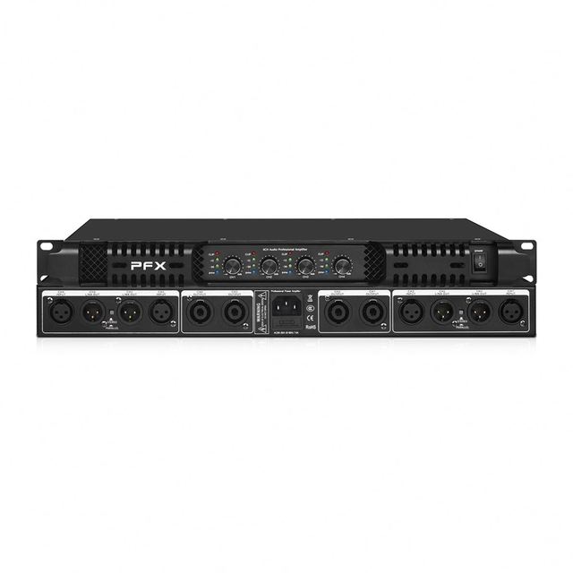 New Hot Sell 1U 4*1300W Digital Amplifier 4 Channel KTV Club Party Stereo Sound System Class D Audio Power Amplifier