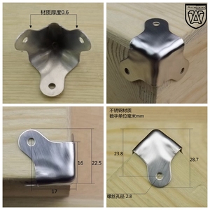 Soportes de Esquina de Acero Inoxidable Anwang de 4 Tamaños, Protectores de Bordes Pulidos para Cajas de Madera - Product Image 2