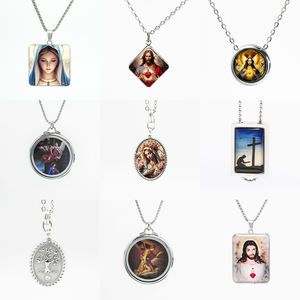 धार्मिक उपहार के लिए क्रिस्टल और कस्टम छवि के साथ थोक सोने से भरा हुआ ईसाई - Product Image 5