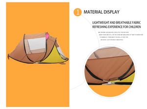 Tente de plage portable pour bébé, abri pop-up pour enfants, idéale pour l'été - Product Image 4