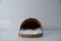Maison pour animaux de compagnie en paille naturelle faite à la main, durable et confortable, pour amis à fourrure, maison pour chat en rotin