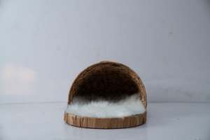 Cuccia per Gatti in Rattan Fatta a Mano, Sostenibile, Comoda e Rialzata, in Pura Paglia, per Amici Pelosi - Product Image 3