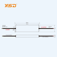 Alimentation LED 100W YSD 12V, driver LED 24V 30W-500W série D ultra-mince, étanche IP67, driver LED à tension constante