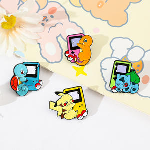 Penjualan laris bros Aloi pakaian pin Squirtle Pikachu kartun kreatif Poke Mon untuk hadiah promosi Logo kustom anak-anak - Product Image 3