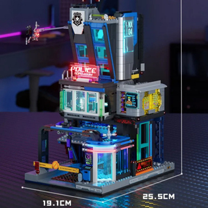 Lumibricks 17009 2026 Nouvelle série MOC Cyberpunk, commissariat de police, modèle de scène de rue, jouets, cadeau, 1716 pièces, ensembles de blocs de construction - Product Image 4