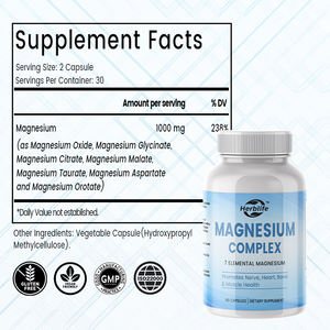 Private Label magnesio integratore complesso ad alto assorbimento integratore di magnesio 7 in 1 capsule complesse di magnesio - Product Image 2