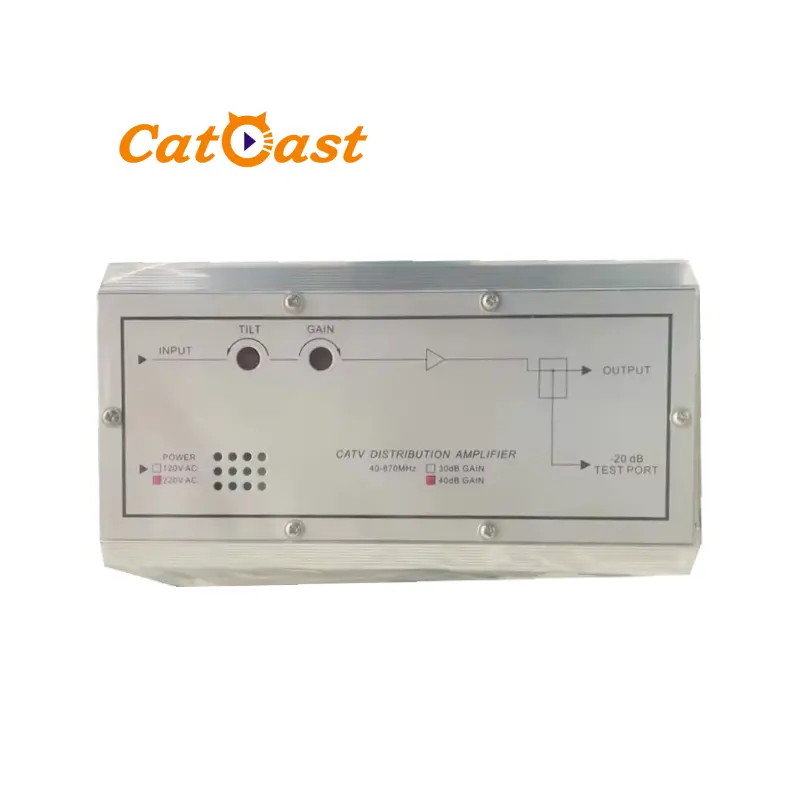 30/40dB kazançlı 40-860MHz kapalı tip CATV RF amplifikatörü