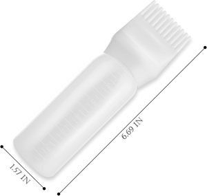 Bouteille applicatrice de teinture capillaire 6 oz à peigne pour racines, vente directe usine, personnalisable (logo/couleurs), également pour huile capillaire - Product Image 5