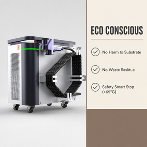 Nettoyeur laser à impulsions refroidi par air 300W pour le nettoyage du bois, l'élimination de la rouille, de la peinture, de l'huile et des oxydes sur surfaces dures - Product Image 4