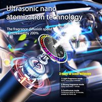Diffuseur de voiture intelligent avec démarrage/arrêt automatique, projection 3D ciel étoilé, lumière ambiante RGB synchronisée avec la musique, parfum longue durée, liquide ultrasonique