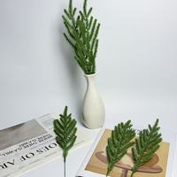 YL Branche artificielle personnalisée en forme de cône de pin, plante suspendue, accessoires pour sapin de Noël, écologique, 35 cm, plastique vert