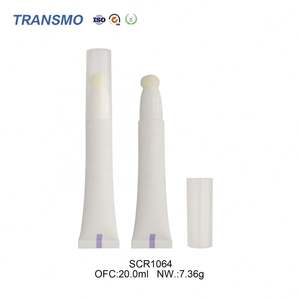 Emballage de flacon cosmétique en plastique souple pour lotion à tête d'éponge, tube souple de 20 ml, tubes à presser pour brillant à lèvres - Product Image 3