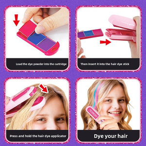 ชุดของเล่นทำ<span class=keywords><strong>ผม</strong></span> AiJH Hair Chalk Salon สำหรับเด็กผู้หญิง กำลังเป็นที่นิยมในโซเชียลมีเดีย ชุดย้อมสีผมชั่วคราวแบบ DIY แท่ง<span class=keywords><strong>ย้อม</strong></span>สี<span class=keywords><strong>ผม</strong></span> ของเล่นจัดแต่งทรงผม - Product Image 2