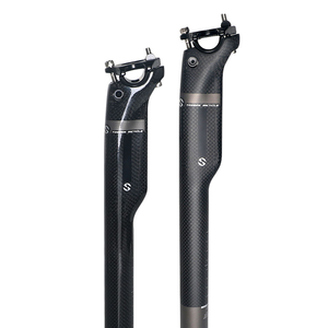 TOSEEK Tube en <span class=keywords><strong>carbone</strong></span> + pince en alliage d'aluminium, <span class=keywords><strong>tige</strong></span> <span class=keywords><strong>de</strong></span> <span class=keywords><strong>selle</strong></span> <span class=keywords><strong>de</strong></span> vélo en fibre <span class=keywords><strong>de</strong></span> <span class=keywords><strong>carbone</strong></span>, aluminium 3K mat brillant pour VTT et vélos <span class=keywords><strong>de</strong></span> route à suspension - Product Image 6