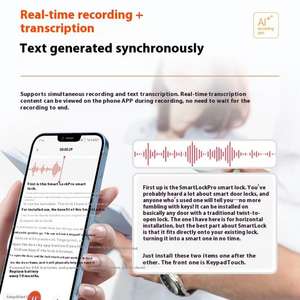 Nouveau stylo d'enregistrement intelligent A30 avec IA, 256 langues, transcription en temps réel, traduction, résumé, partage, enregistreur vocal numérique - Product Image 2