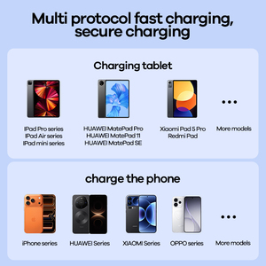 พาวเวอร์แบงค์ซิงค์ 10000mAh PD40W ช่องเสียบ Type-C คู่ 15W สายแม่เหล็กไร้สายแบบถอดได้ C-C พร้อมที่วางพับได้ รุ่น FP-67 1 วัสดุสังกะสี - Product Image 2