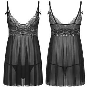Camisón de Encaje Transparente para Hombre, Estilo Babydoll, Ropa de Dormir para la Noche, Regalo Romántico para la Noche de Bodas o el Día de San Valentín - Product Image 2