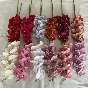 97cm 9 Heads Phalaenopsis Flower Flannelette Artificial Butterfly Orchid Decor