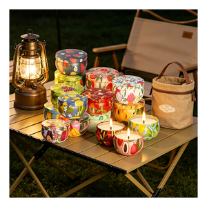 Tarros vacíos mate para velas con tapas, presentación de lujo para rellenar con cera aromática, programa de exhibición minorista de muestras, global - Product Image 5