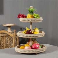 Offre Spéciale : Plateau à Gâteaux en Bois Fait Main Style Ferme Vintage, Plateau de Service, Plateau à Fruits, Support Élégant pour Cupcakes de Mariage, Plateau à Étages en Bois