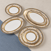 Service de table en porcelaine fine de luxe en céramique, décoré de vrais trésors d'or, sur mesure, pour la restauration haut de gamme – Fabricant