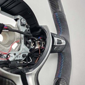 พวงมาลัยแอลแคนทารา LED คาร์บอนไฟเบอร์ประสิทธิภาพสูงสำหรับ BMW F01 F02 F30 F31 F10พวงมาลัยรถยนต์ F11 - Product Image 3