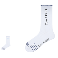 Chaussettes de sport personnalisées avec logo, en jacquard tricoté, imprimées, chaussettes de sport blanches personnalisées pour hommes, chaussettes de sport en coton pour la gym