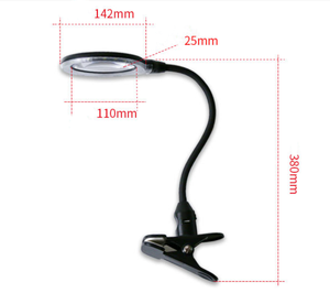 3X 10x New 2 trong 1 USB powered <span class=keywords><strong>Magnifying</strong></span> Glass đèn với clip và linh hoạt cổ cho đọc sách sở thích nhiệm vụ Thủ công mỹ nghệ bàn làm việc - Product Image 4