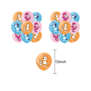 Décorations de fête d'<span class=keywords><strong>anniversaire</strong></span> chien bleu de dessin animé, toppers de cupcakes mignons en forme de chien et fournitures de ballons d'Halloween pour enfants - Product Image 5
