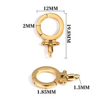 Boucle ronde en acier inoxydable pour collier et bracelet, boucle d'attache DIY couleur or pour pendentif de bijoux