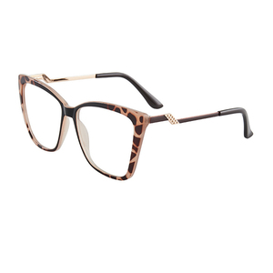 Monturas de gafas TR90 de ojo de gato único para mujer, gafas transparentes de gran tamaño a la moda para mujer, montura óptica, gafas 2024 - Product Image 5
