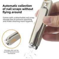 Ensemble de coupe-ongles portable 7 en 1 en acier inoxydable avec lime à ongles en verre nano, kit de pédicure pour le soin des ongles, emballage en boîte