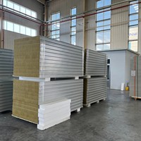 Lámina de Acero con Aislamiento de Lana de Roca Ecológica e Ignífuga, Resistente al Agua, Insonorizante, para Paredes Exteriores, Cámaras Frigoríficas y Almacenes