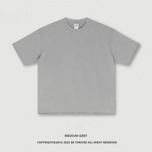 ผู้ผลิตเสื้อยืดโอเวอร์ไซส์สไตล์สตรีทแวร์ OEM สำหรับทุกเพศ พิมพ์ลาย DTG ตามสั่ง ผ้าถักเนื้อหนัก วินเทจ ผ้าฝ้าย 100% ซักย้อมสีแบบแอซิดวอช - Product Image 5