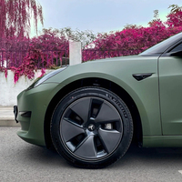 Película Protectora Mate para Carrocería de Automóvil, PPF, TPU, Color Verde Satinado, Película de TPU de Fusión en Caliente