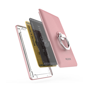 [pluslook] Portefeuille de téléphone pliable avec anneau et support pour cartes, plaque arrière avec anneau et support pour cartes et boucle de support rapide - Product Image 1